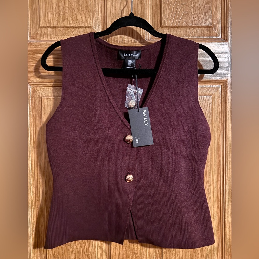 Bailey 44 Deep Burgundy Vest